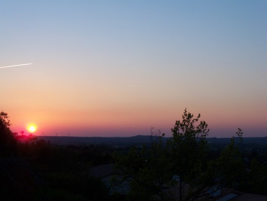 coucher de soleil vue du gite